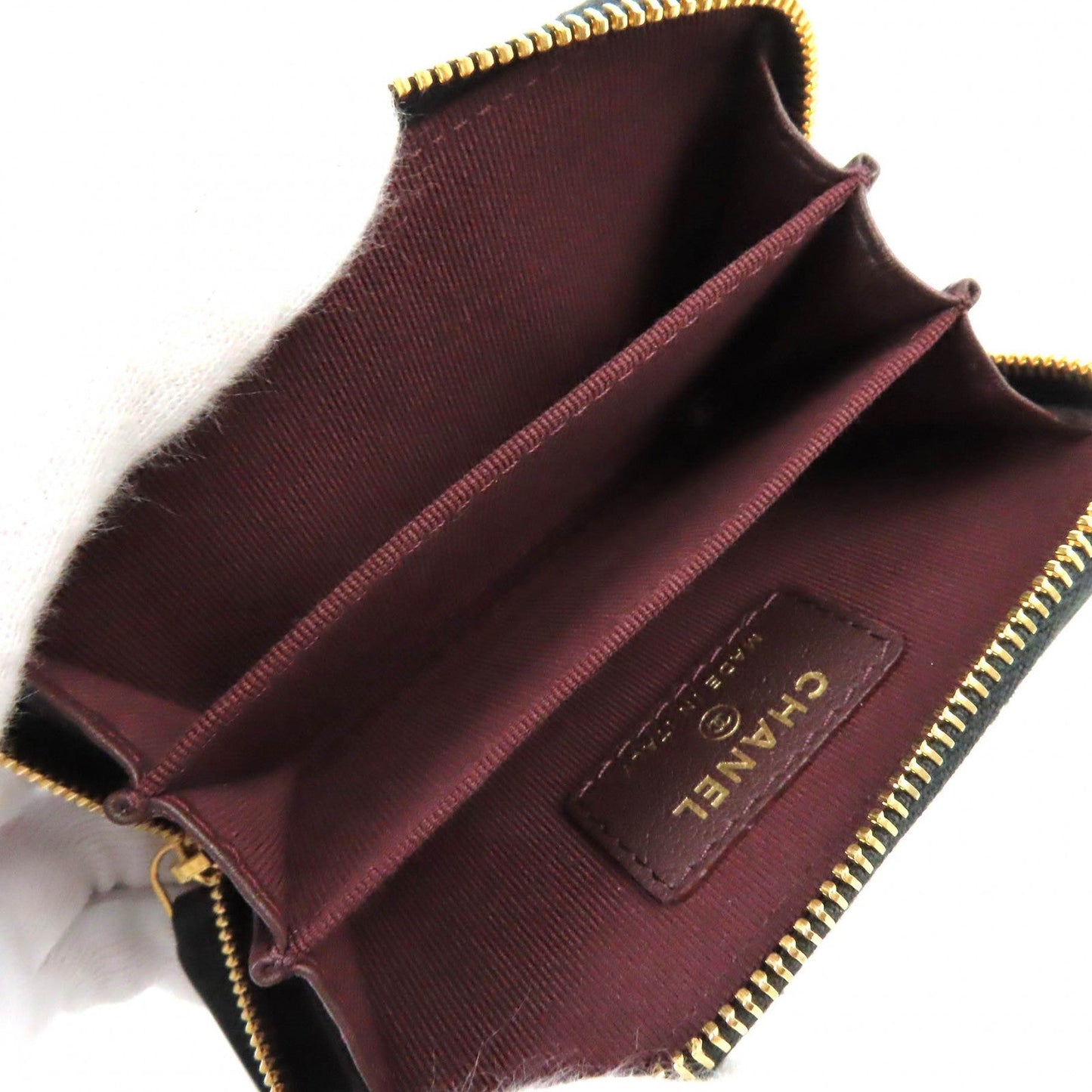 Chanel Classic Leather Zip Coin Purse AP0216