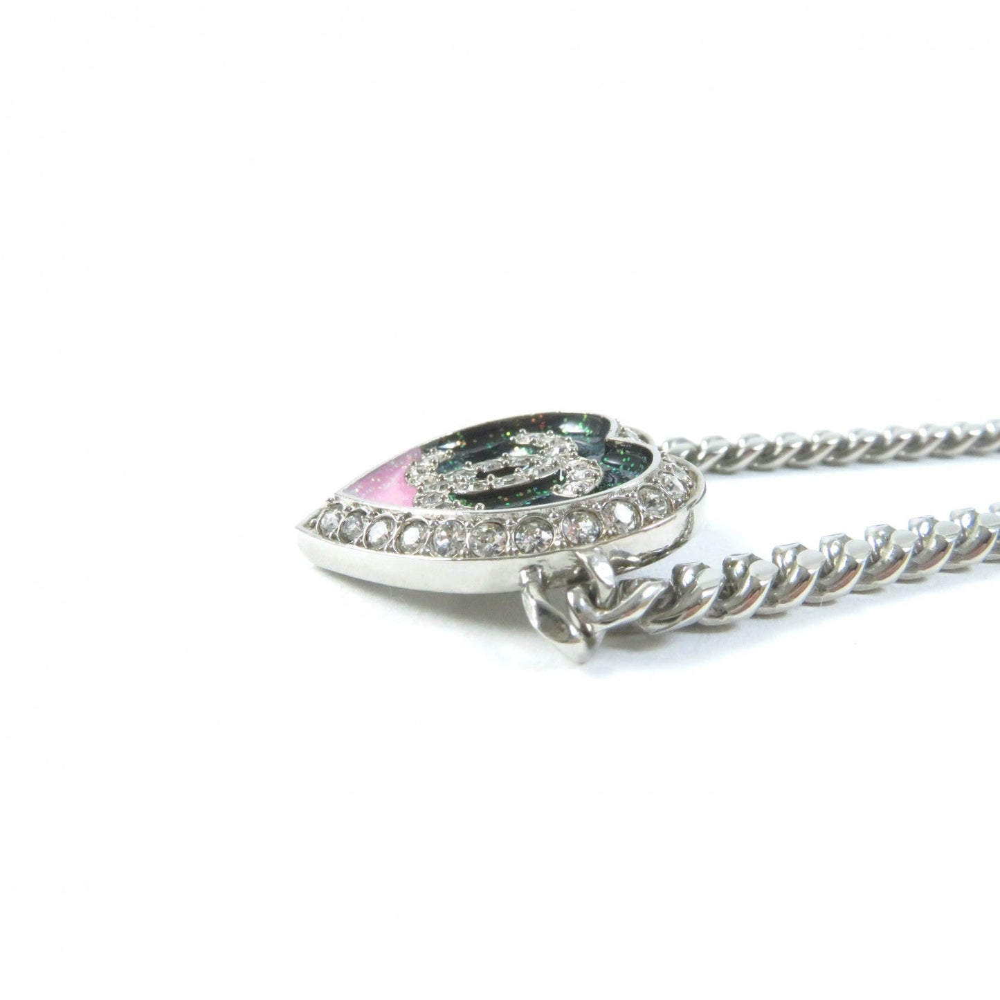 Chanel Coco Mark Heart Rhinestone Choker Necklace