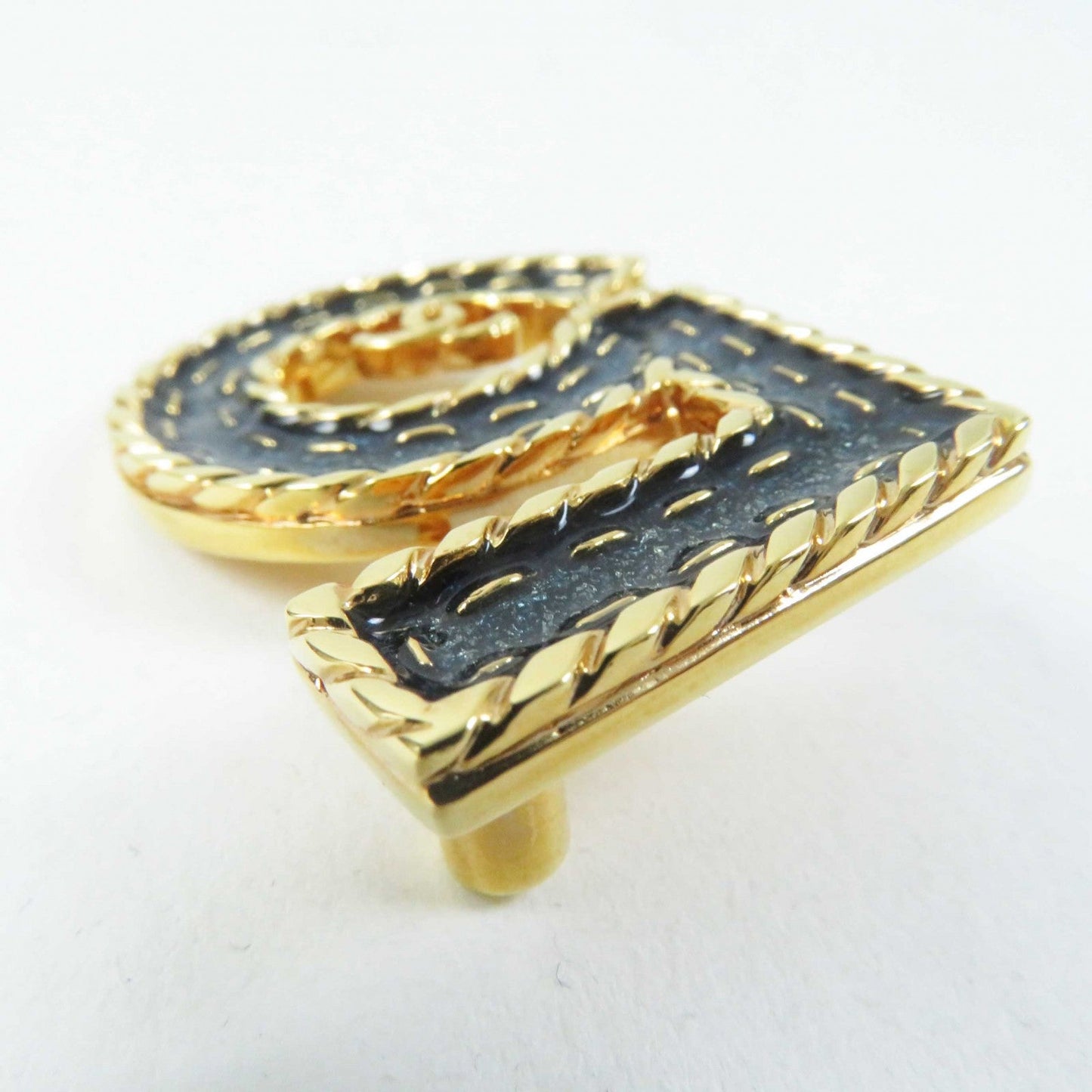 Chanel COCO Mark 5 Brooch Blue Gold