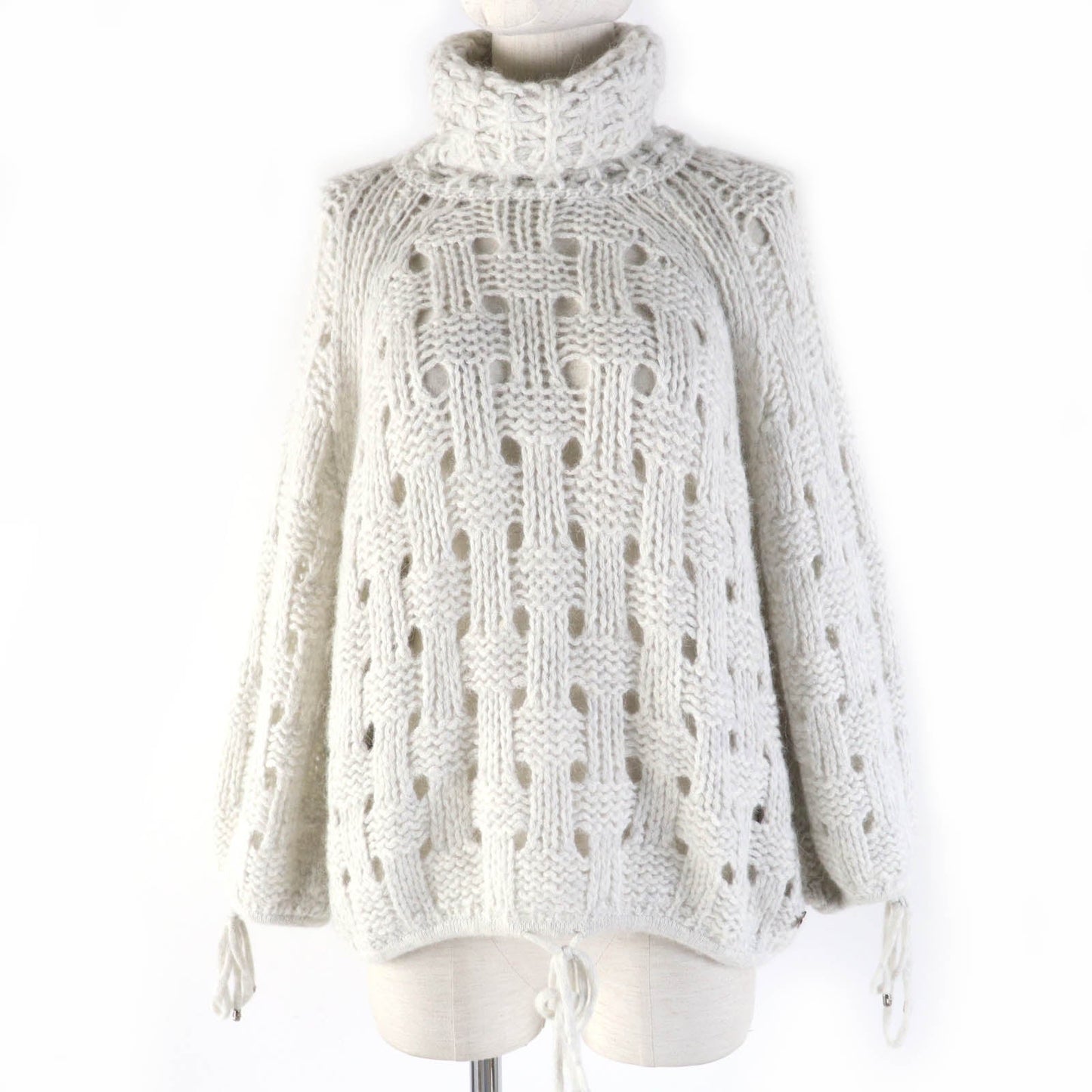 Chanel COCO Mark Turtleneck Knit Voluminous Sleeves