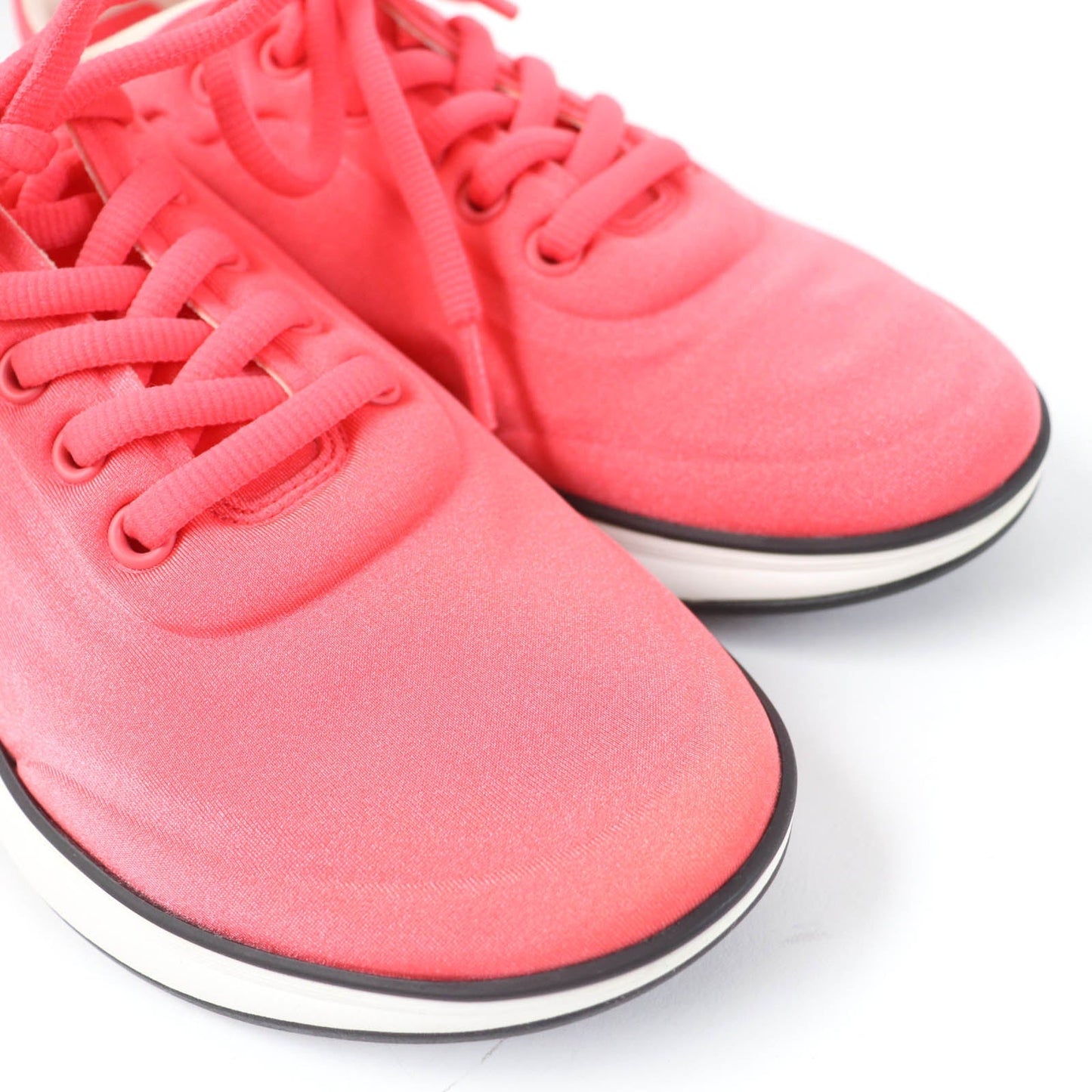 Chanel COCO Mark Lace Up Sneakers Orange