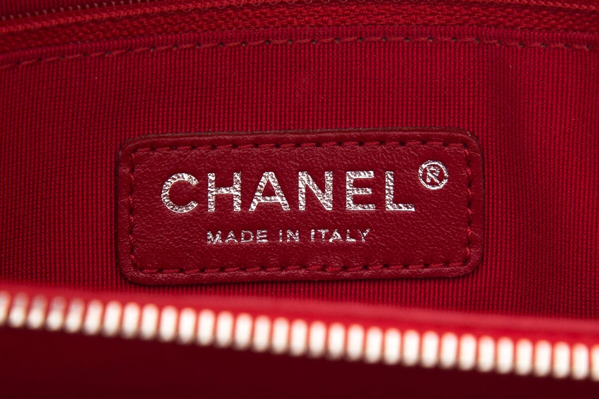 Chanel Red & Pink Lipstick Patent Leather Handbag