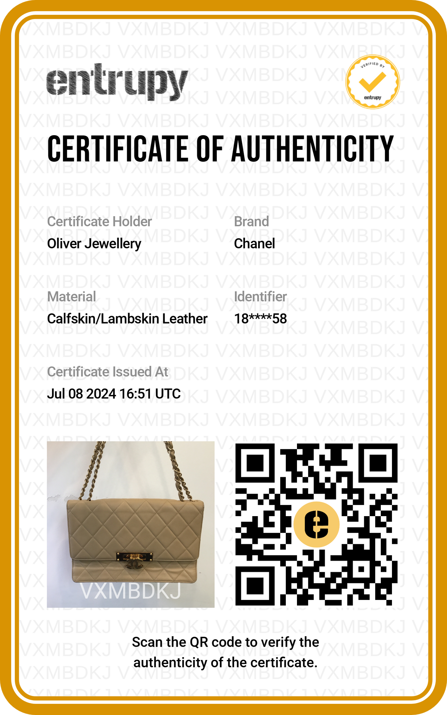 Chanel Beige Lambskin Leather Large Golden Class Flap Bag