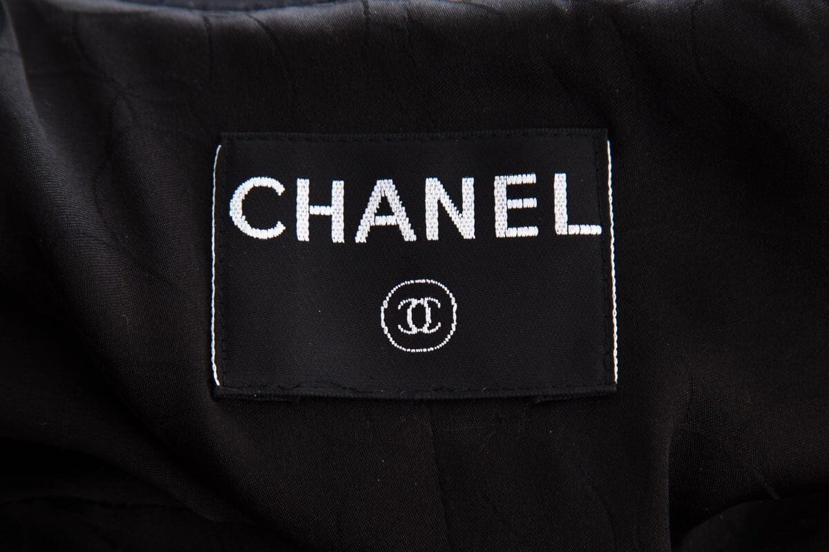 Chanel Black Double Breasted Jacket SZ 38