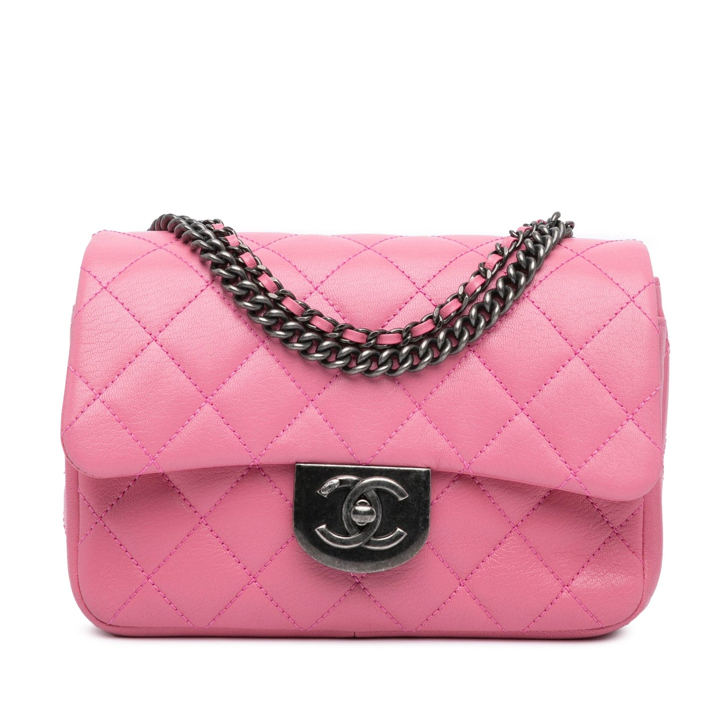 Chanel Sac Small Goatskin Double Carry Waist Chain Flap