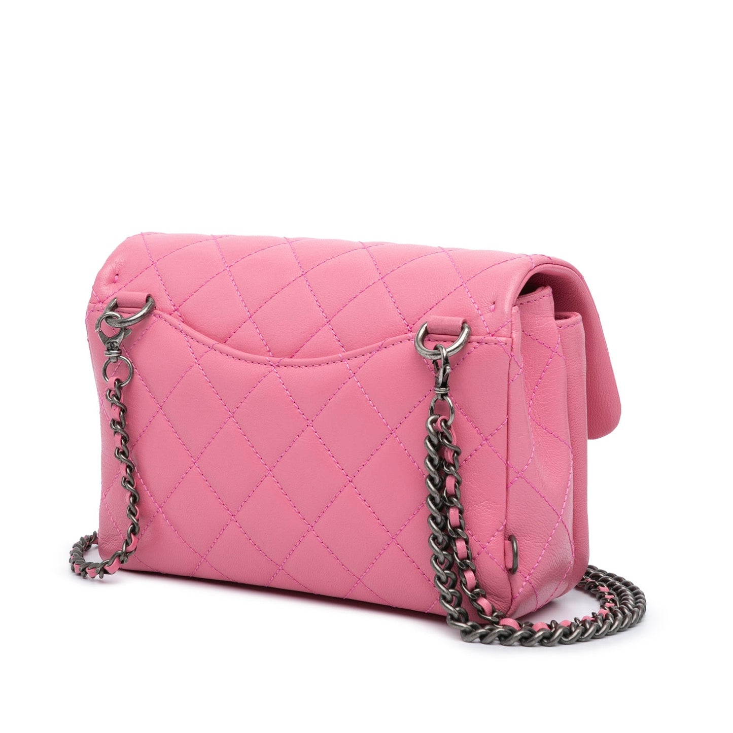 Chanel Sac Small Goatskin Double Carry Waist Chain Flap