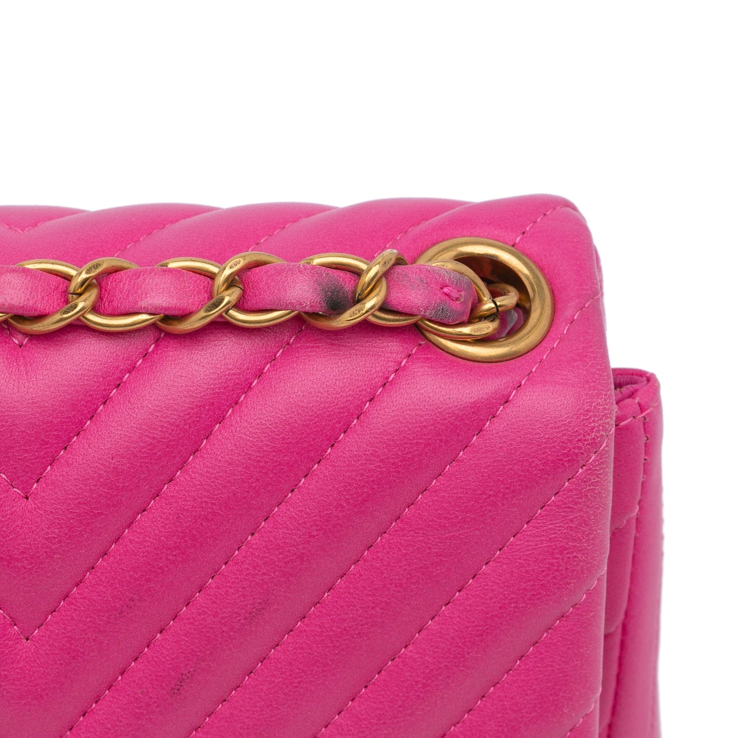 Chanel Sac Mini Square Classic Chevron Lambskin Flap