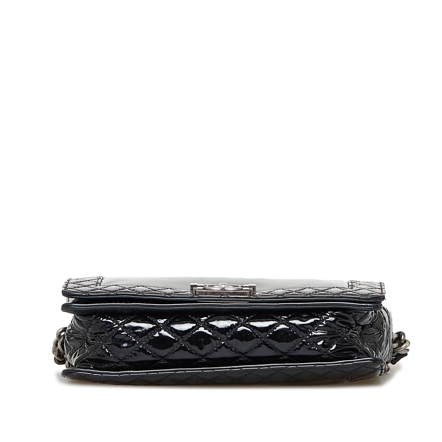 Black Chanel Medium Patent Reverso Boy Flap Crossbody Bag