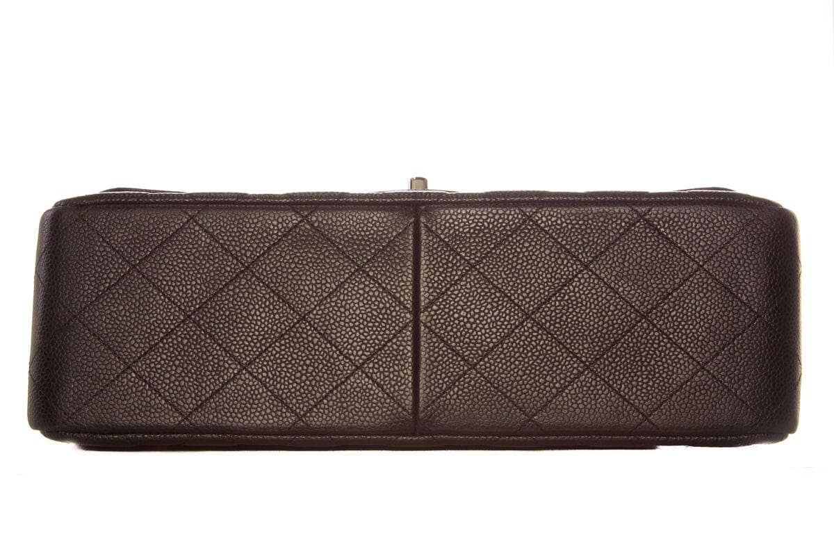 Chanel Black Jumbo Caviar Double Flap SHW Handbag