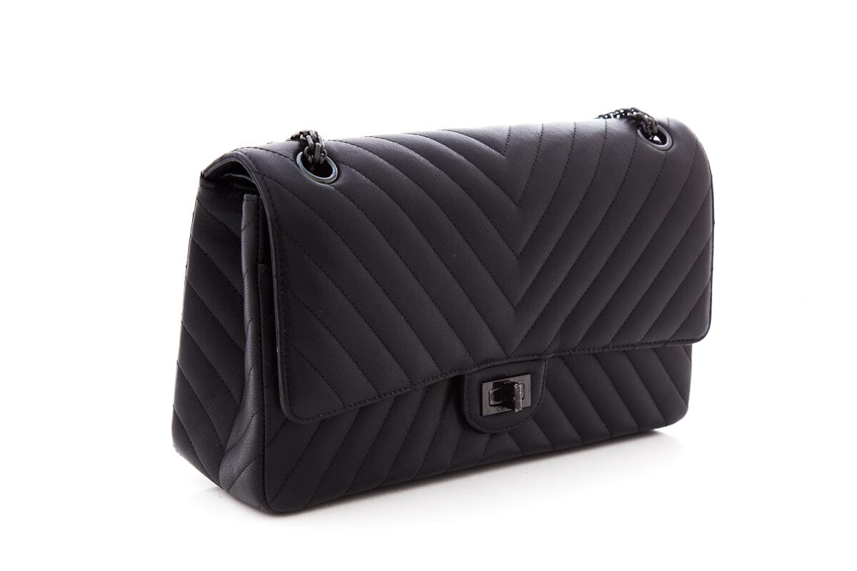 Chanel 2.55 Reissue 2016-2017 "SO Black" Chevron Handbag