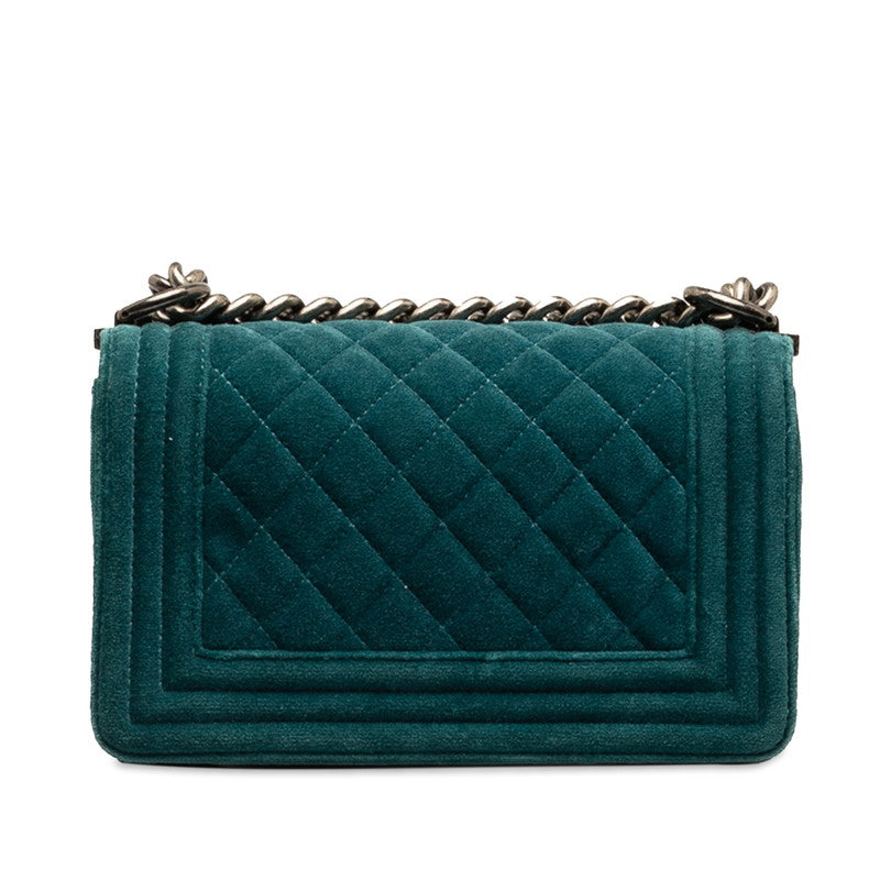 Chanel Suede Boy Mini Crossbody Bag Green