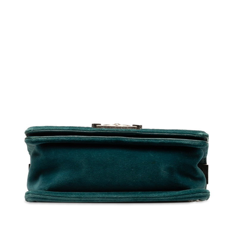 Chanel Suede Boy Mini Crossbody Bag Green