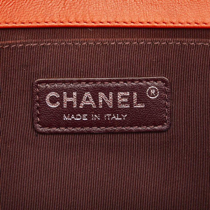 Chanel Boy Shoulder Bag Red Lambskin