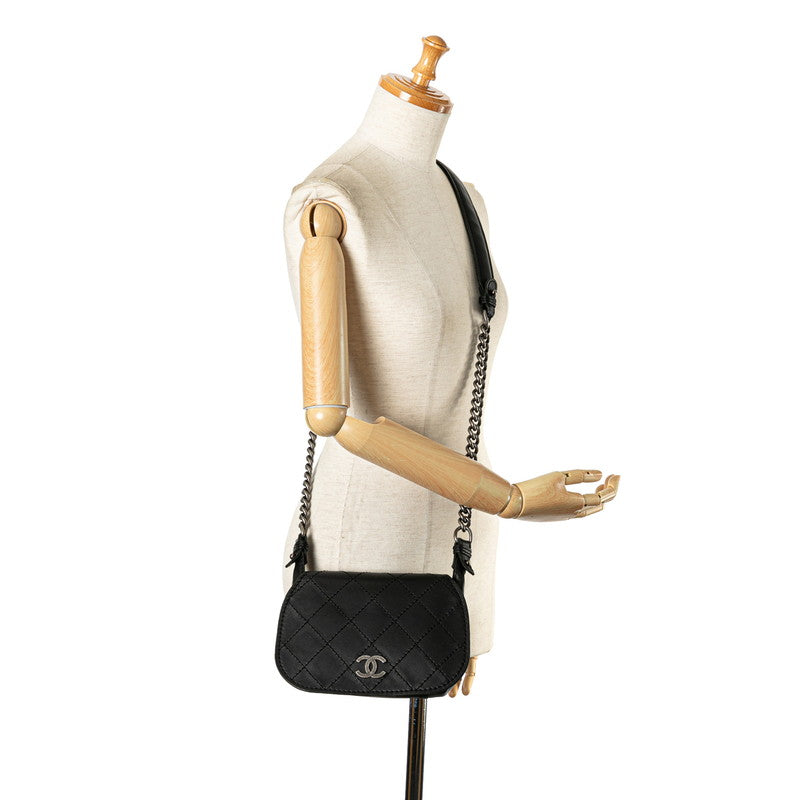 Chanel Leather Coco Mark Chain Shoulder Bag