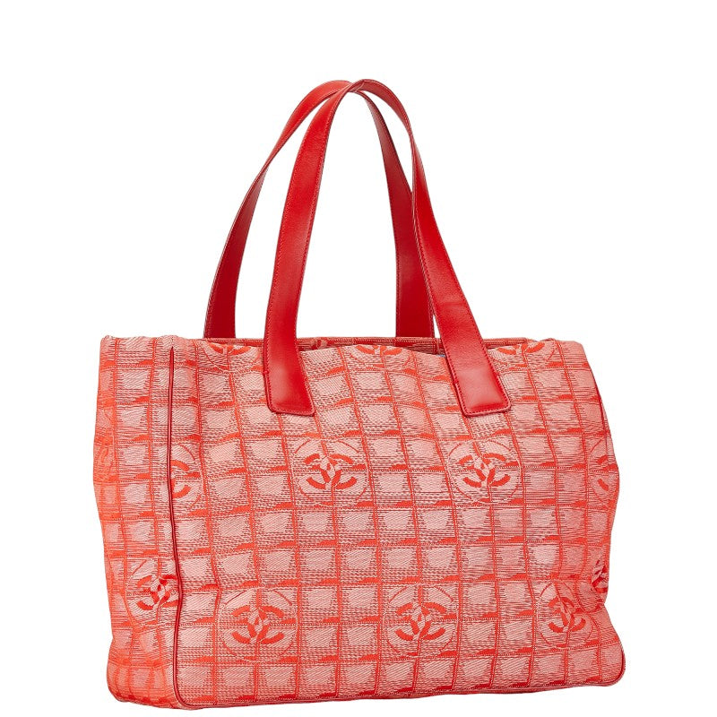 Chanel Nylon Leather New Travel Line Tote MM Handbag