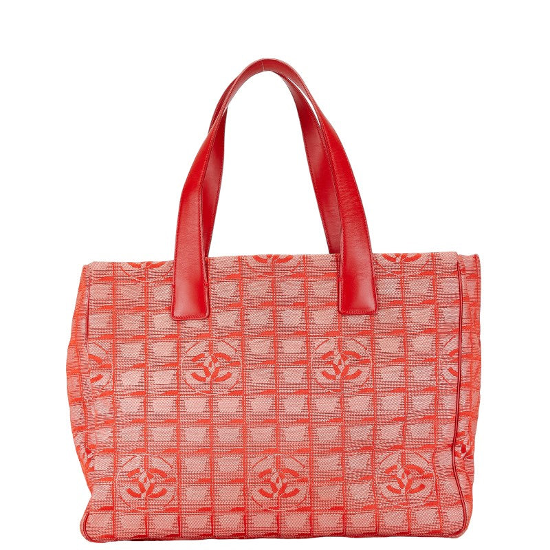 Chanel Nylon Leather New Travel Line Tote MM Handbag