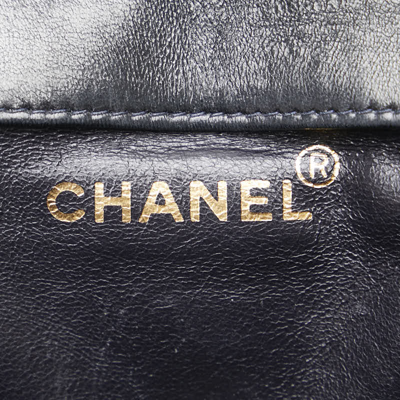 Chanel Matelasse Coco Mark Chain Backpack Black