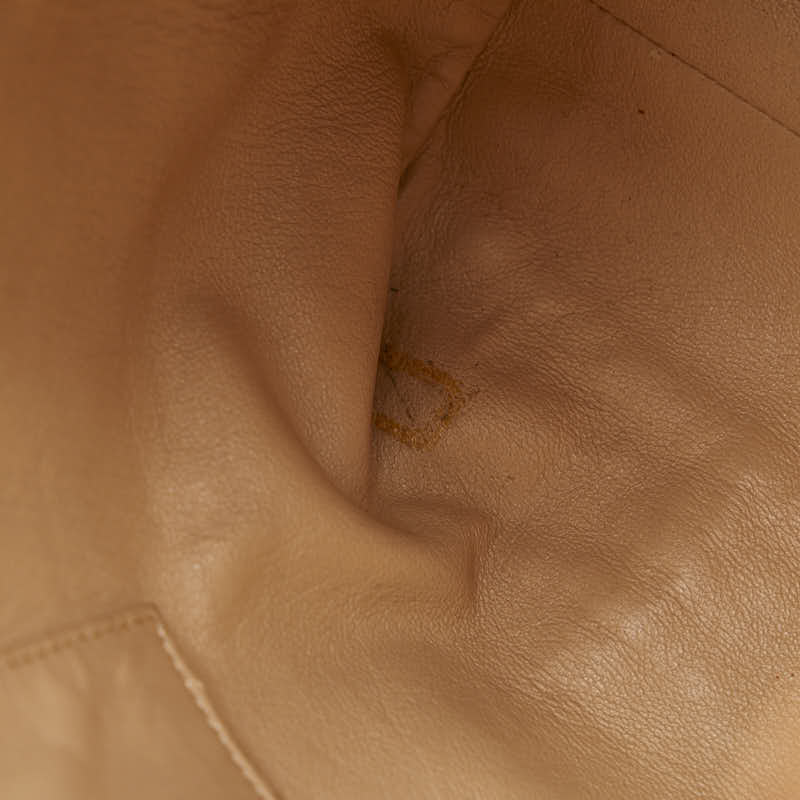 Chanel Leather Coco Mark Tote Bag Beige Brown