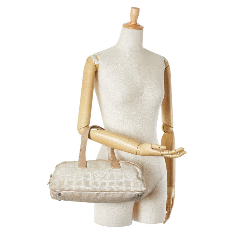 Chanel Nylon Leather Coco Mark Handbag