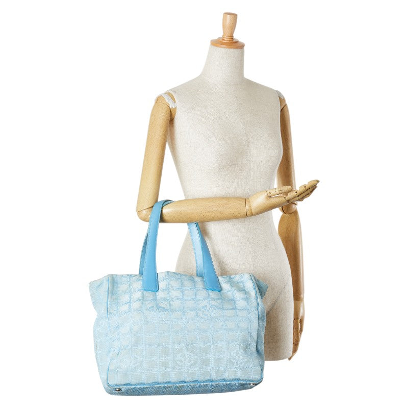 Chanel Nylon Leather Tote MM Coco Mark Bag