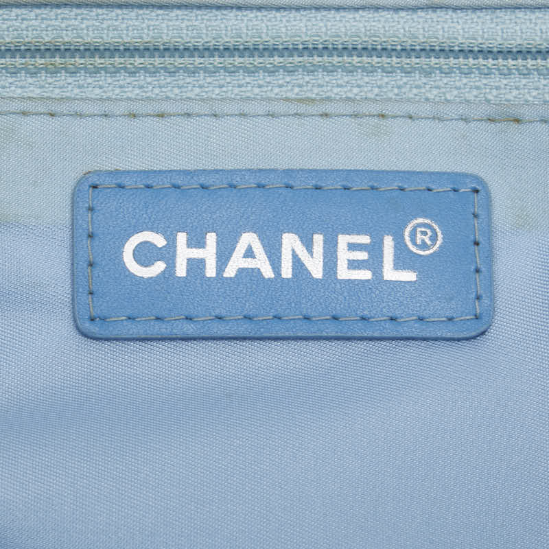 Chanel Nylon Leather Tote MM Coco Mark Bag