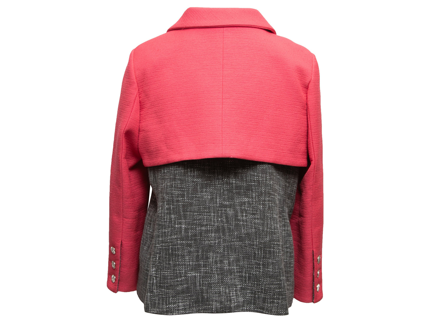 Grey & Pink Chanel Color Block Blazer Size FR 46
