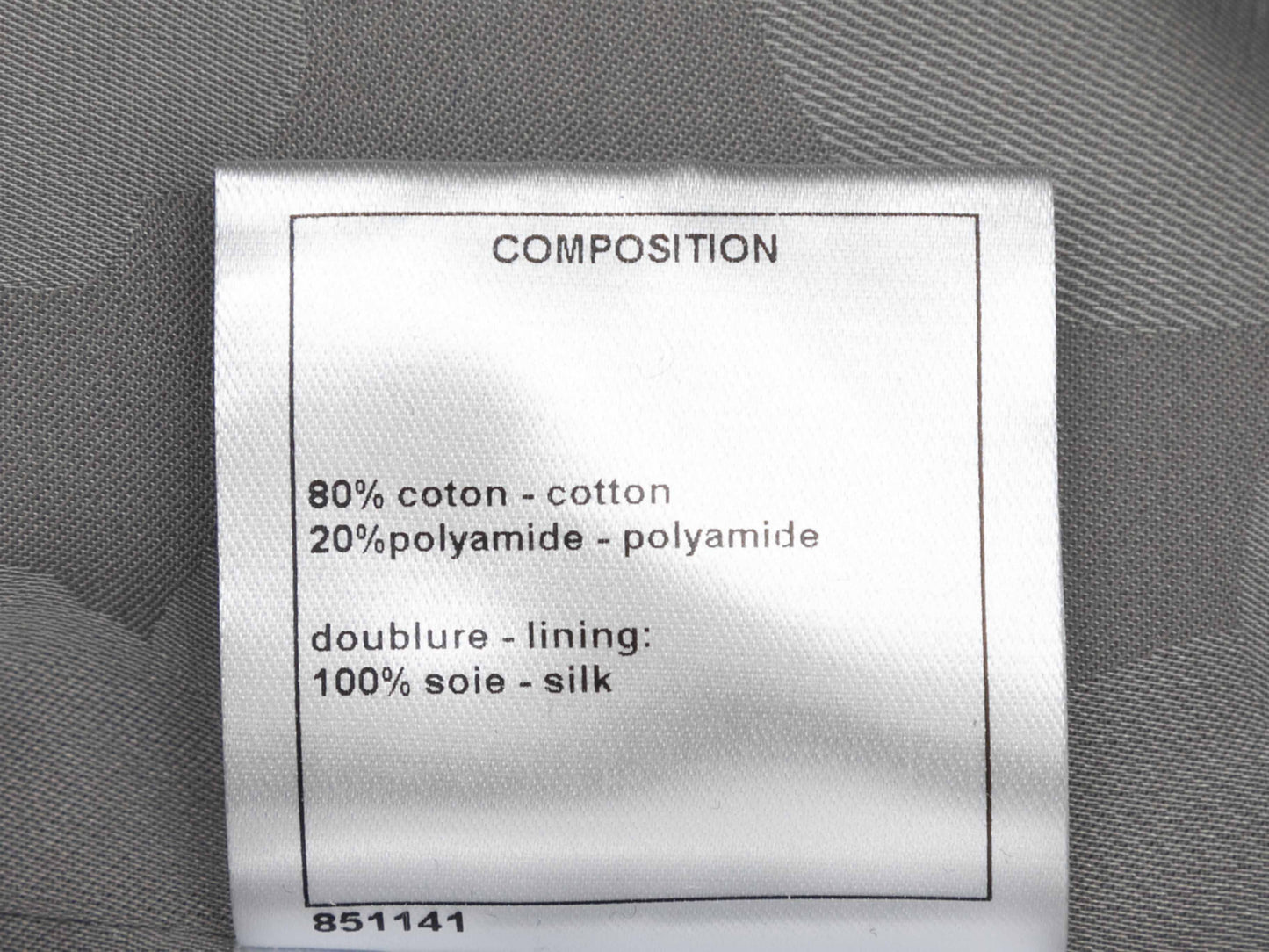 Grey & Silver Chanel Cotton Tweed Jacket Size FR 38