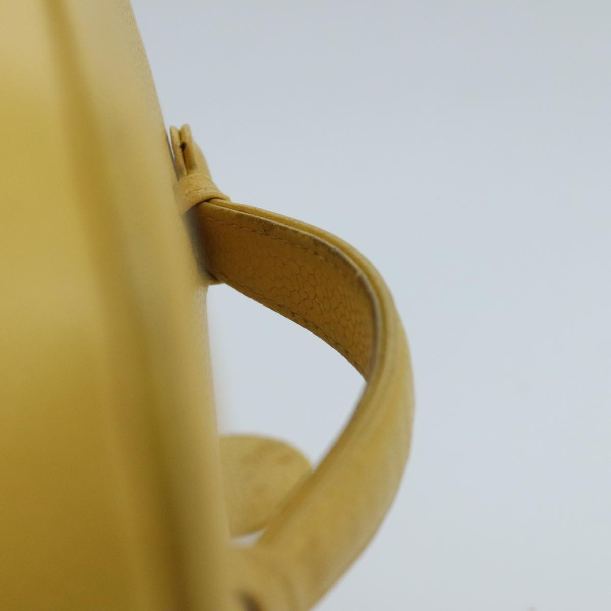 CHANEL Vanity COCO Mark Pouch Caviar Skin Yellow Gold CC 100001