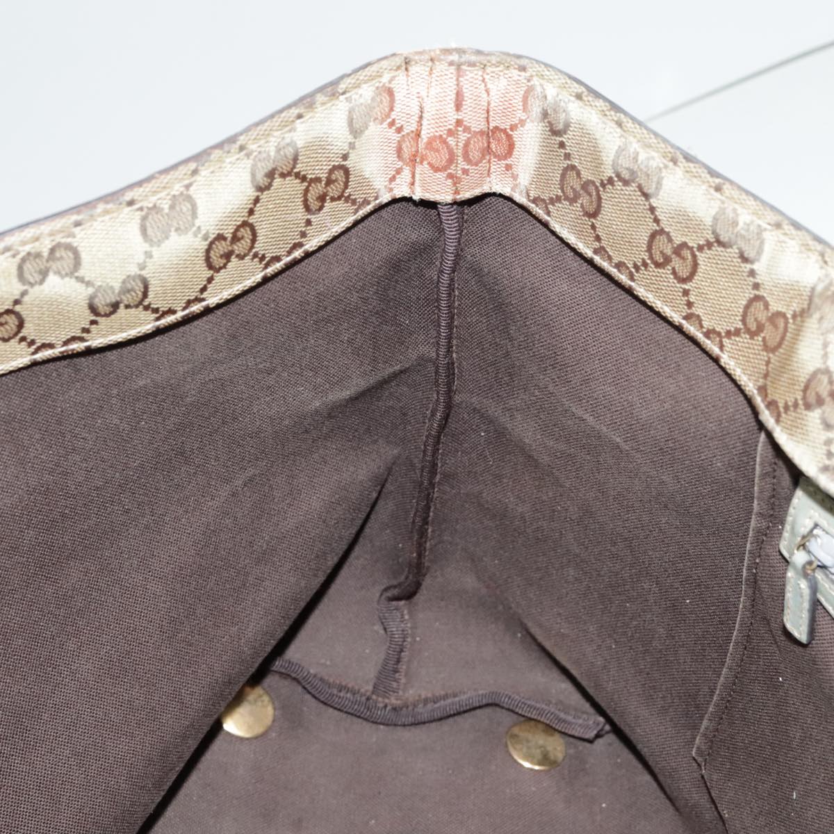 GUCCI GG Crystal Tote Bag Beige Gold 207291 100022