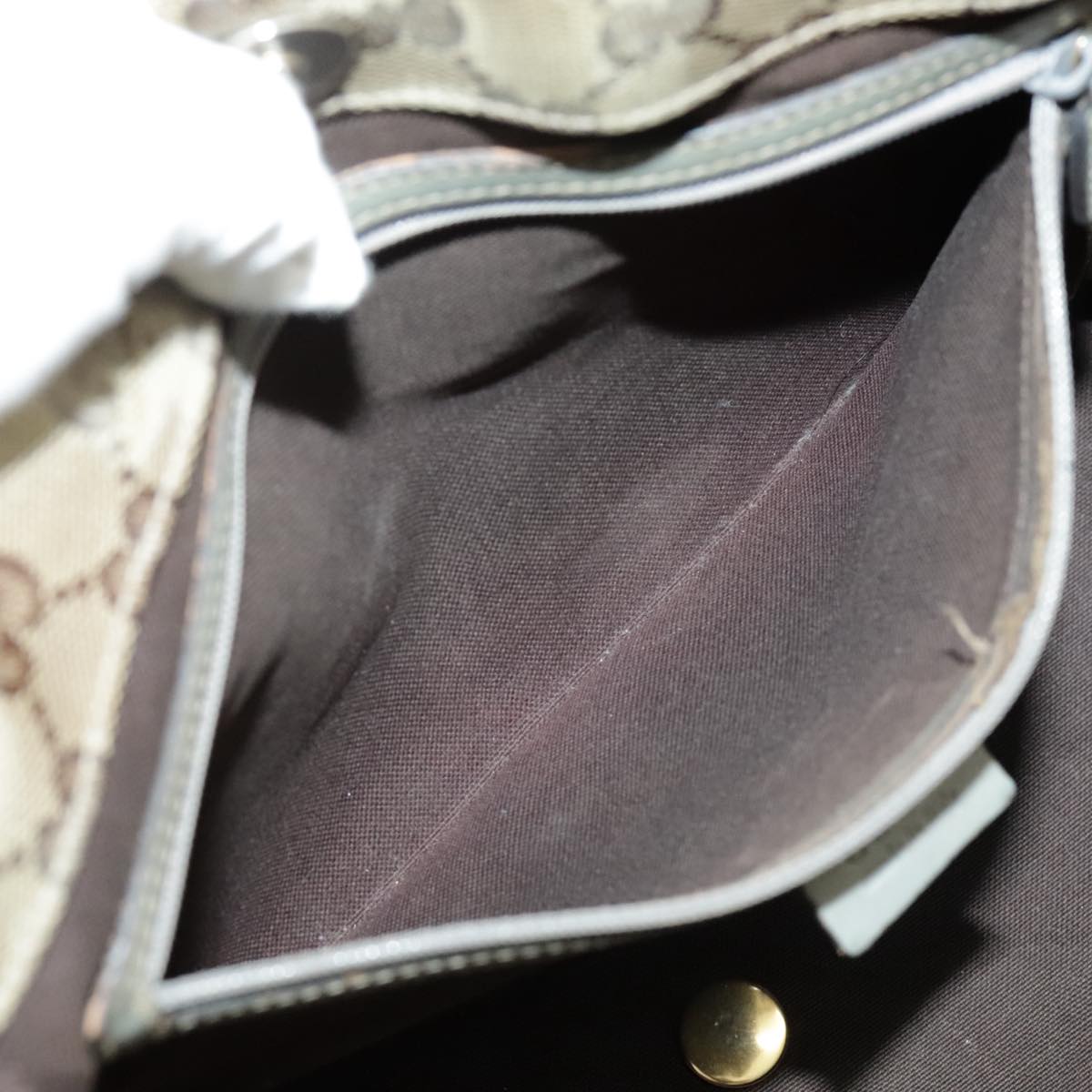 GUCCI GG Crystal Tote Bag Beige Gold 207291 100022