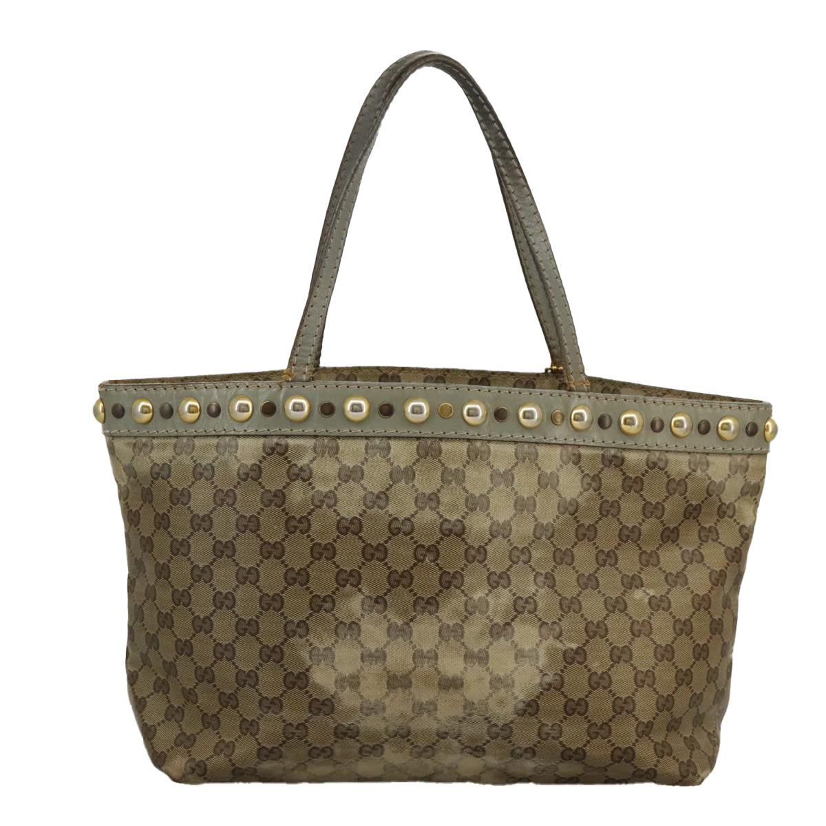 GUCCI GG Crystal Tote Bag Beige Gold 207291 100022