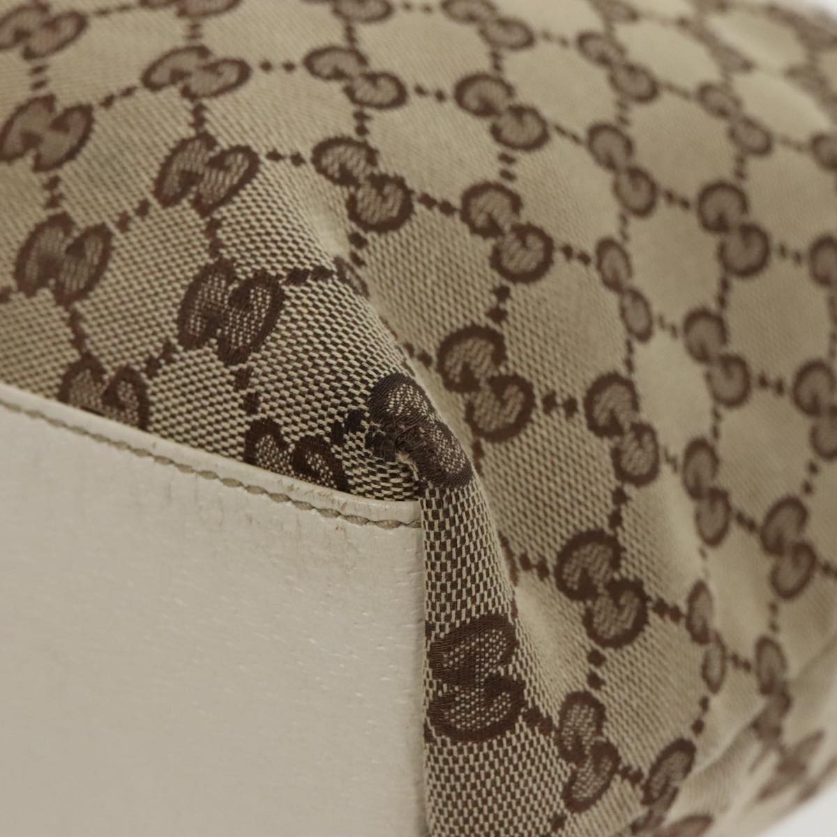GUCCI GG Canvas Tote Bag Beige Gold 153009 100143
