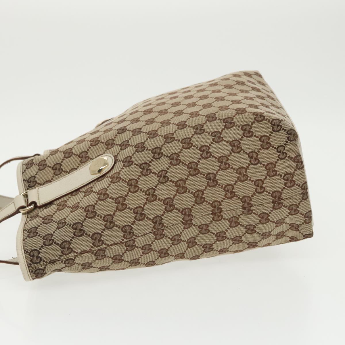 GUCCI GG Canvas Tote Bag Beige Gold 153009 100143