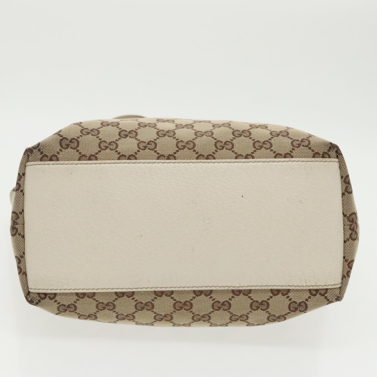 GUCCI GG Canvas Tote Bag Beige Gold 153009 100143