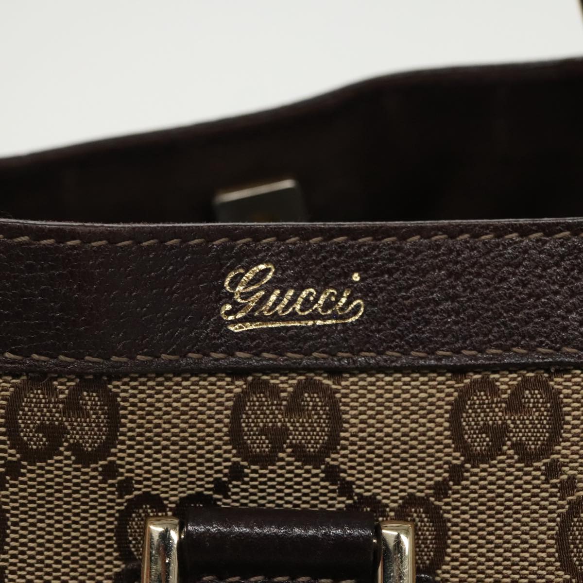 GUCCI GG Canvas Tote Bag Beige Gold 141472 100144