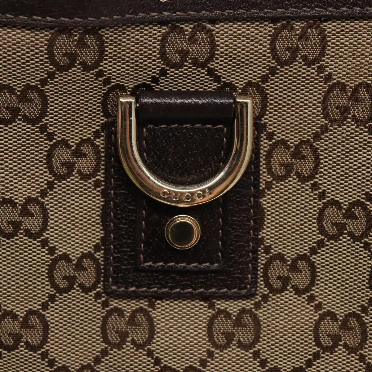 GUCCI GG Canvas Tote Bag Beige Gold 141472 100144