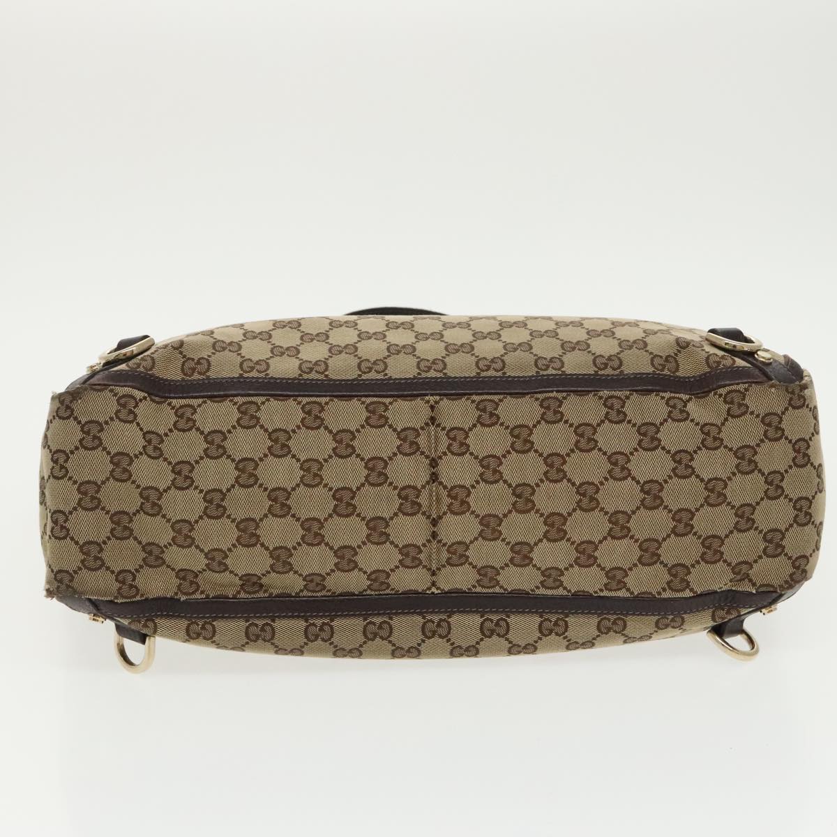GUCCI GG Canvas Tote Bag Beige Gold 141472 100144