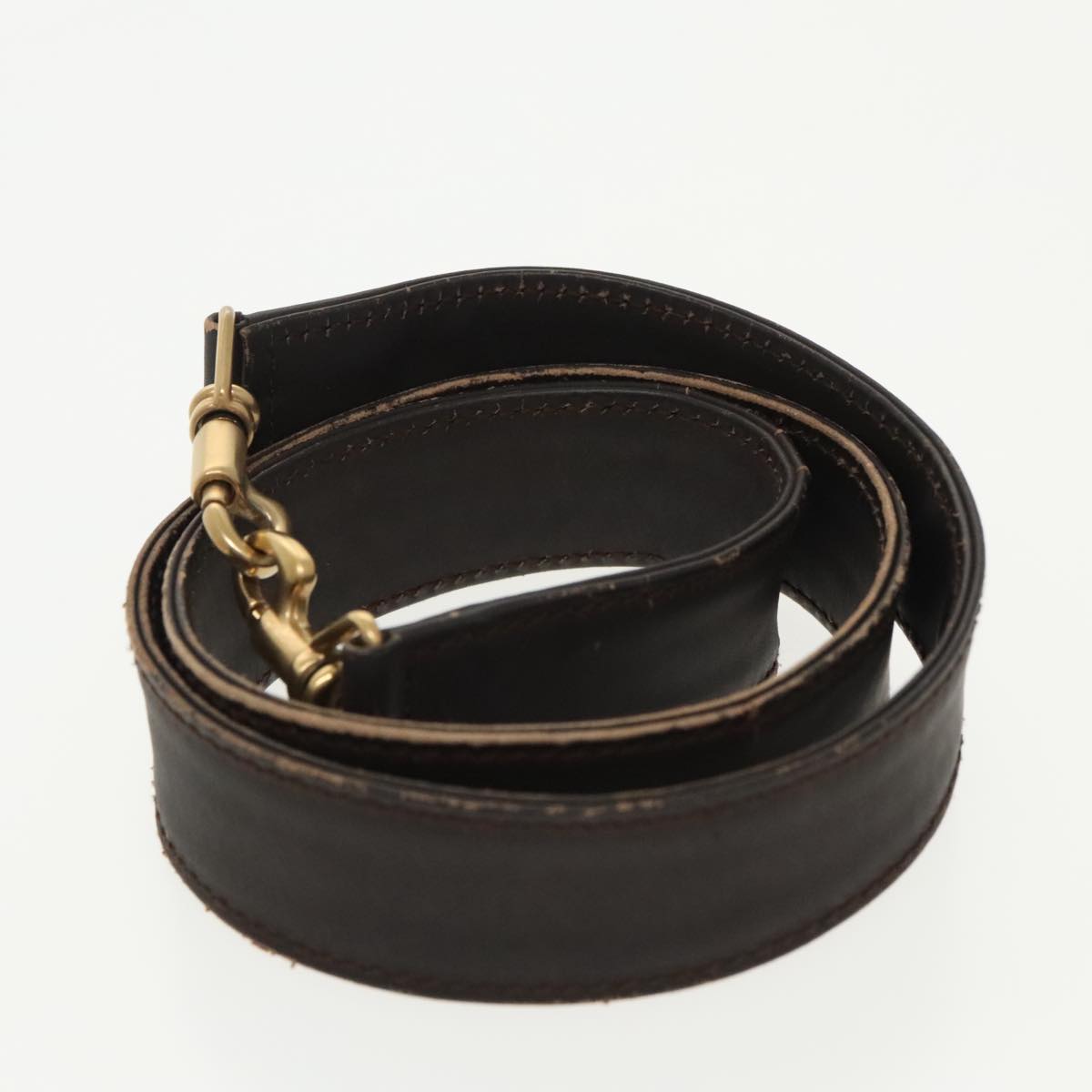 GUCCI Bamboo Shoulder Bag Suede Leather 2way Brown Gold 100190