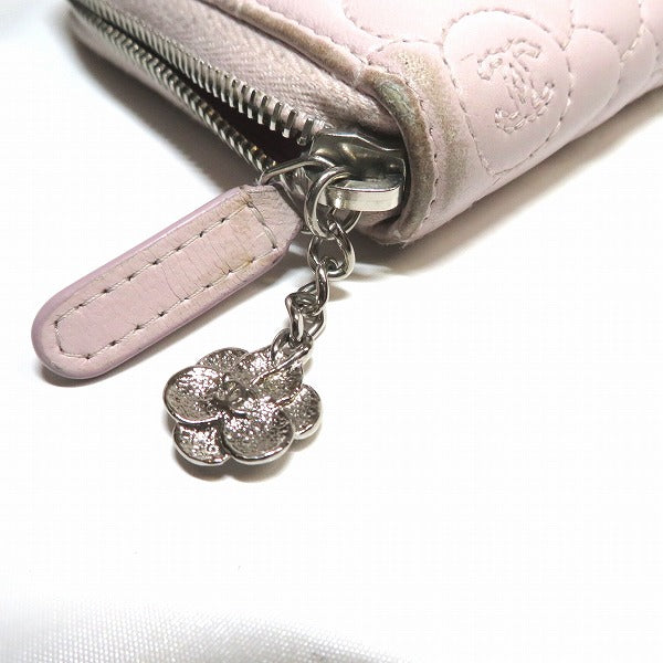 Chanel Camellia Round Zip Wallet