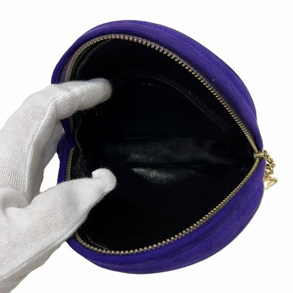 Chanel Suede Matelasse Mini Chain Bag