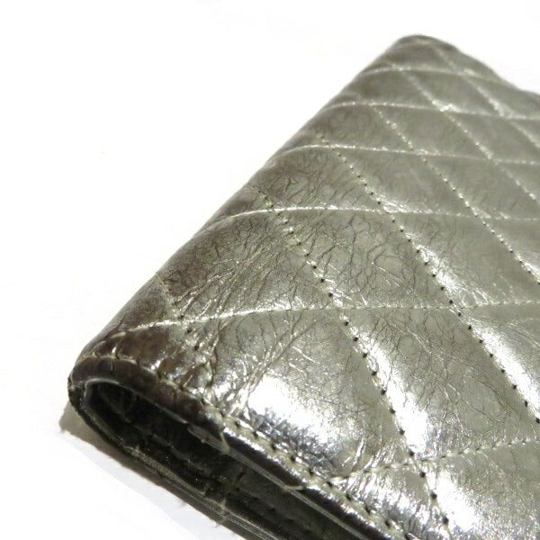 Chanel Matelasse 2.55 Silver Wallet