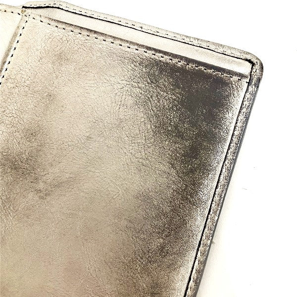 Chanel Cambon Line Silver Bifold Wallet