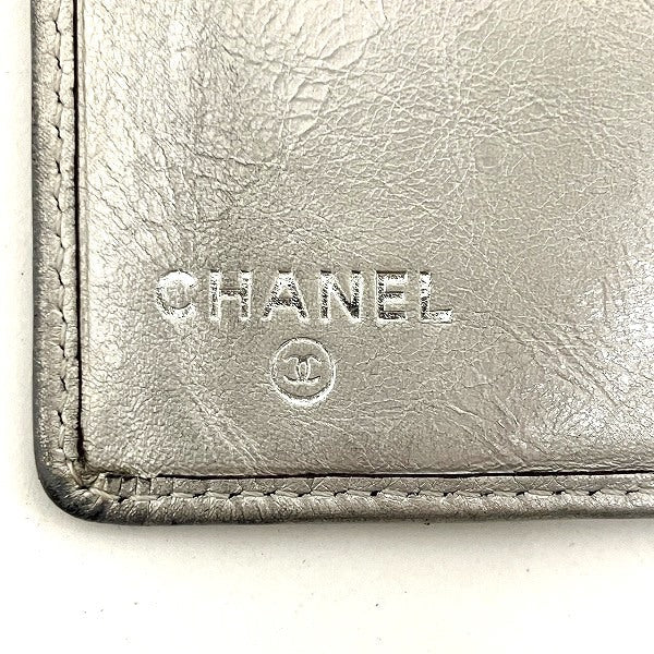 Chanel Cambon Line Silver Bifold Wallet