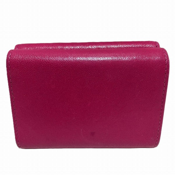 Chanel Leather Coco Mark Trifold Wallet A70796
