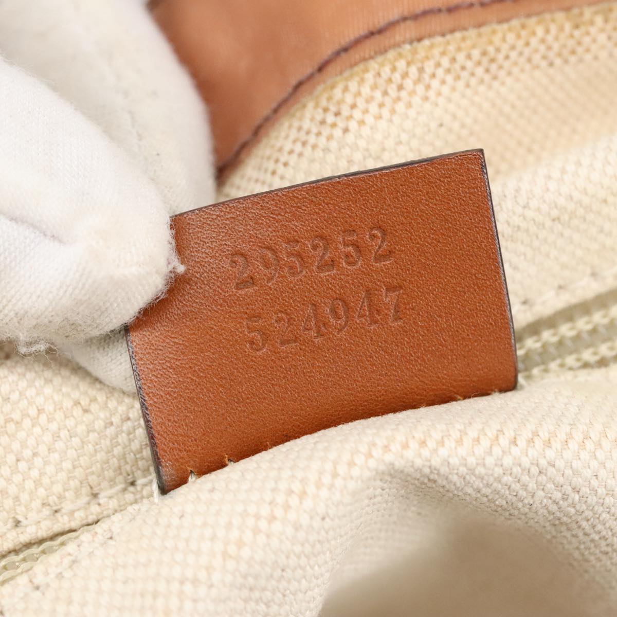 GUCCI GG Canvas Tote Bag Gold Pink 295252 100343