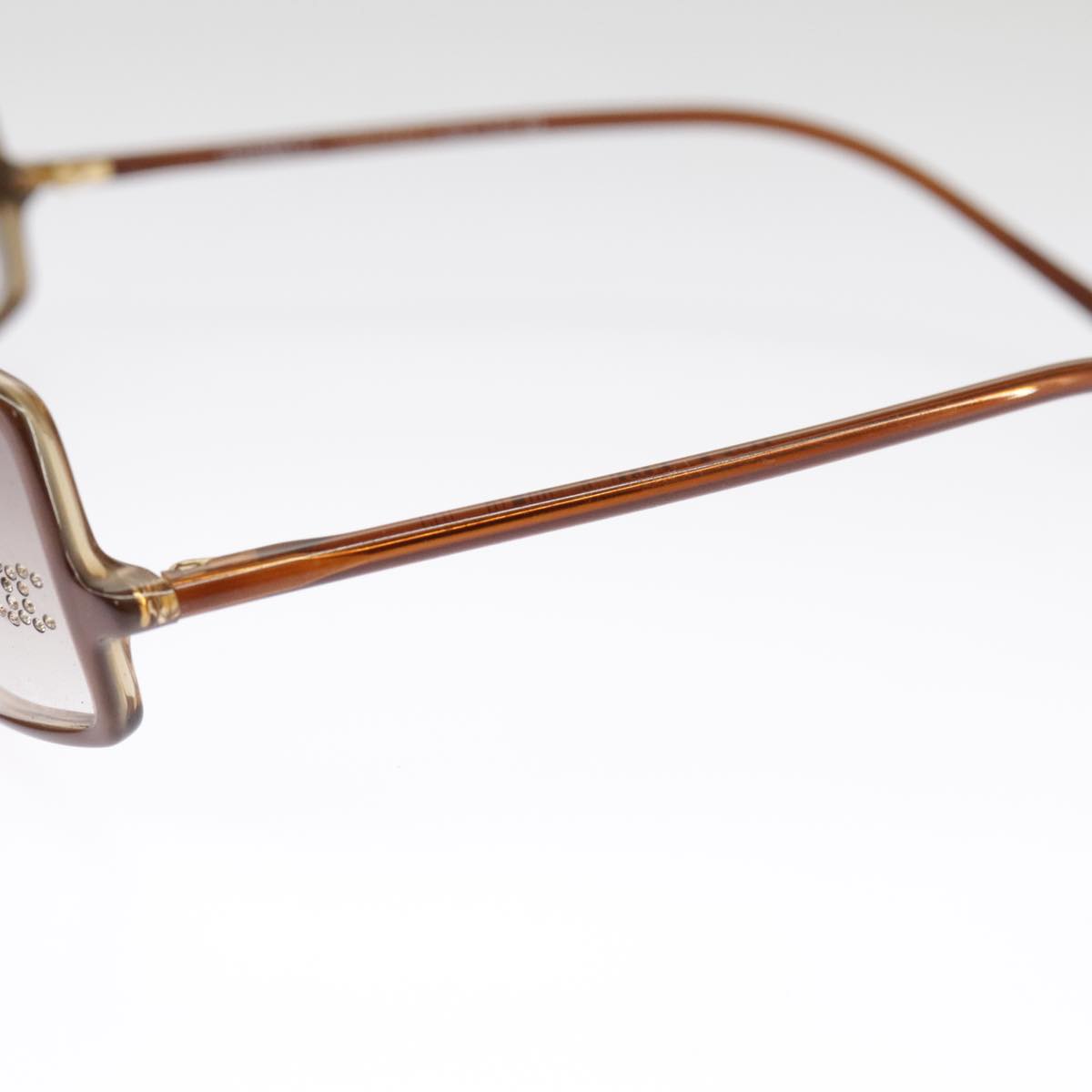 CHANEL Sunglasses plastic Brown CC 101115