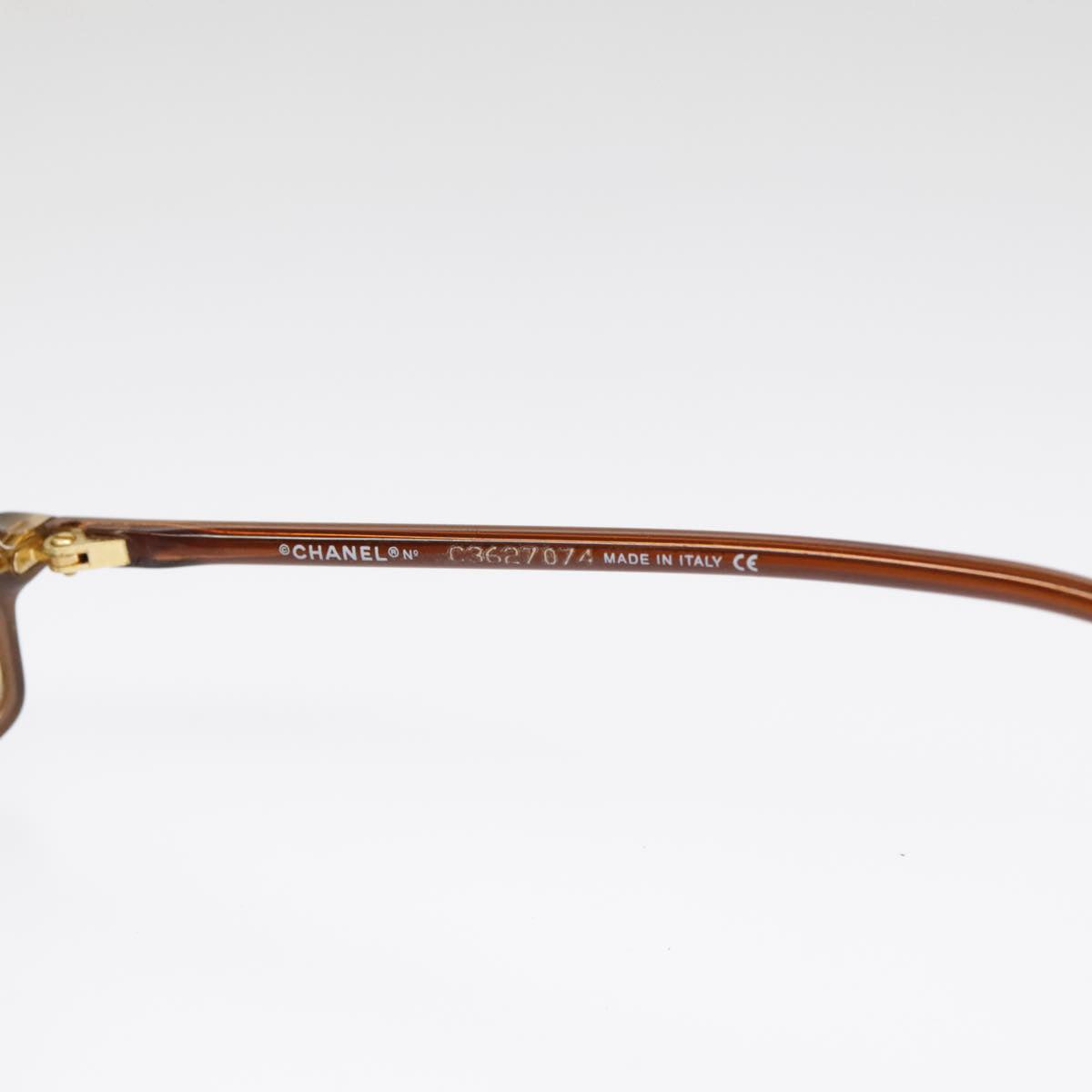 CHANEL Sunglasses plastic Brown CC 101115