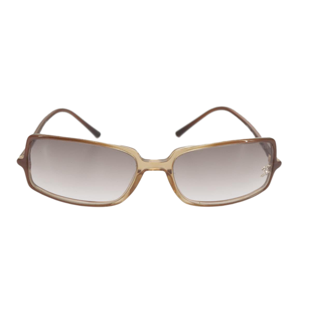 CHANEL Sunglasses plastic Brown CC 101115