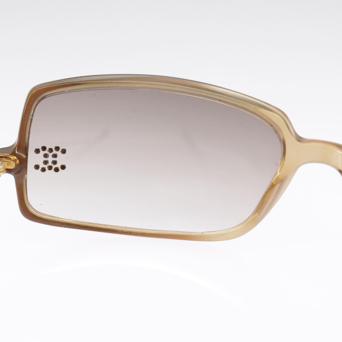 CHANEL Sunglasses plastic Brown CC 101115