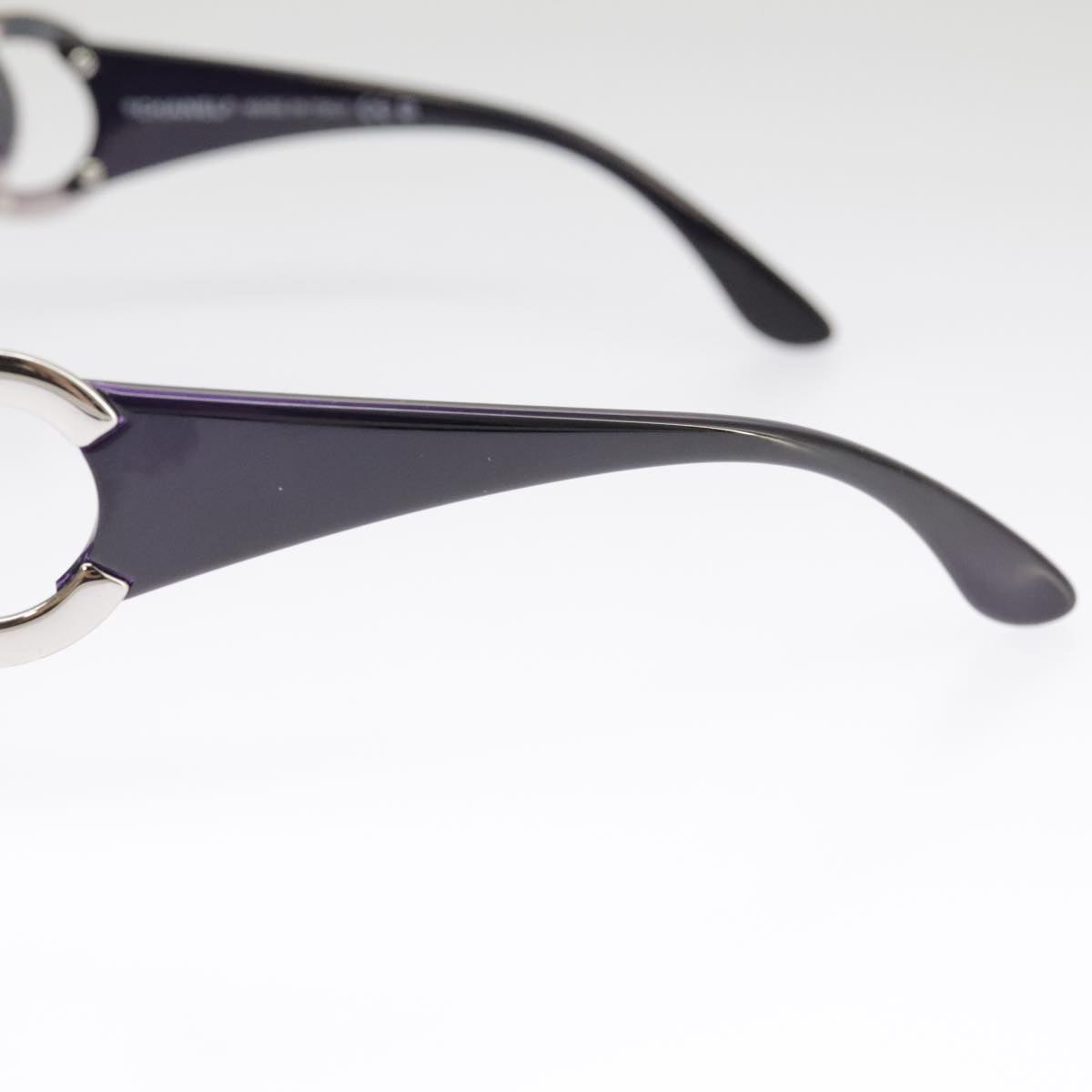 CHANEL Sunglasses plastic Black CC 101116